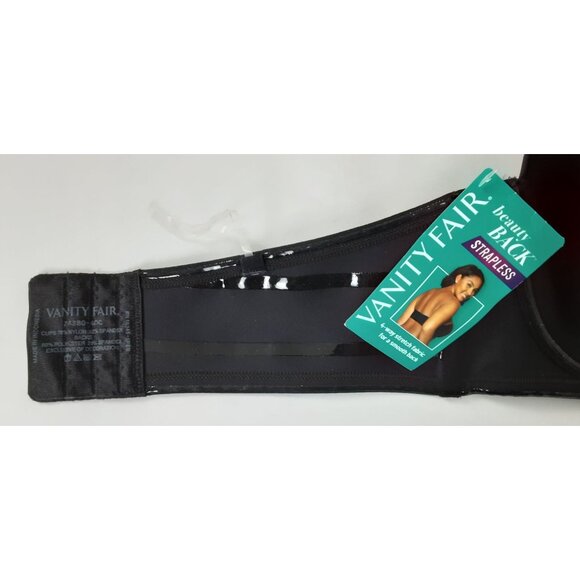 Vanity Fair Womens Bra Beauty Back Removeable Straps Black Size 40C - Picture 6 of 10